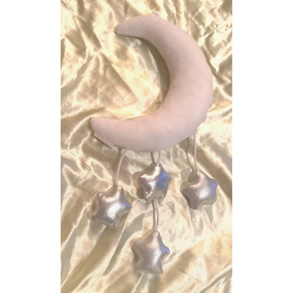 Moon & Silver Stars Plush Celestial Hangable Decor Little Love by NoJo 8"